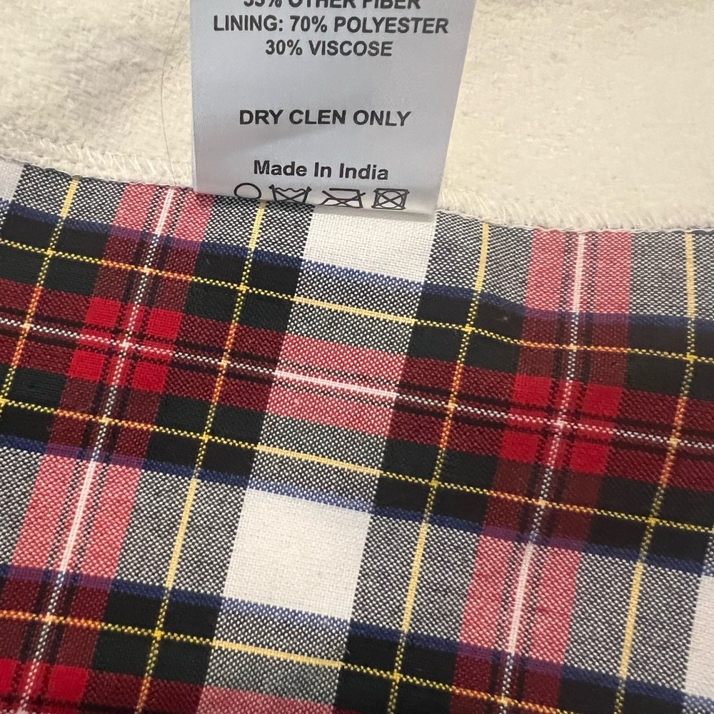 Victoria Dunn Cream Cape Wrap Coat Plaid Lined Belted Cottagecore Old Money - Picture 7 of 14